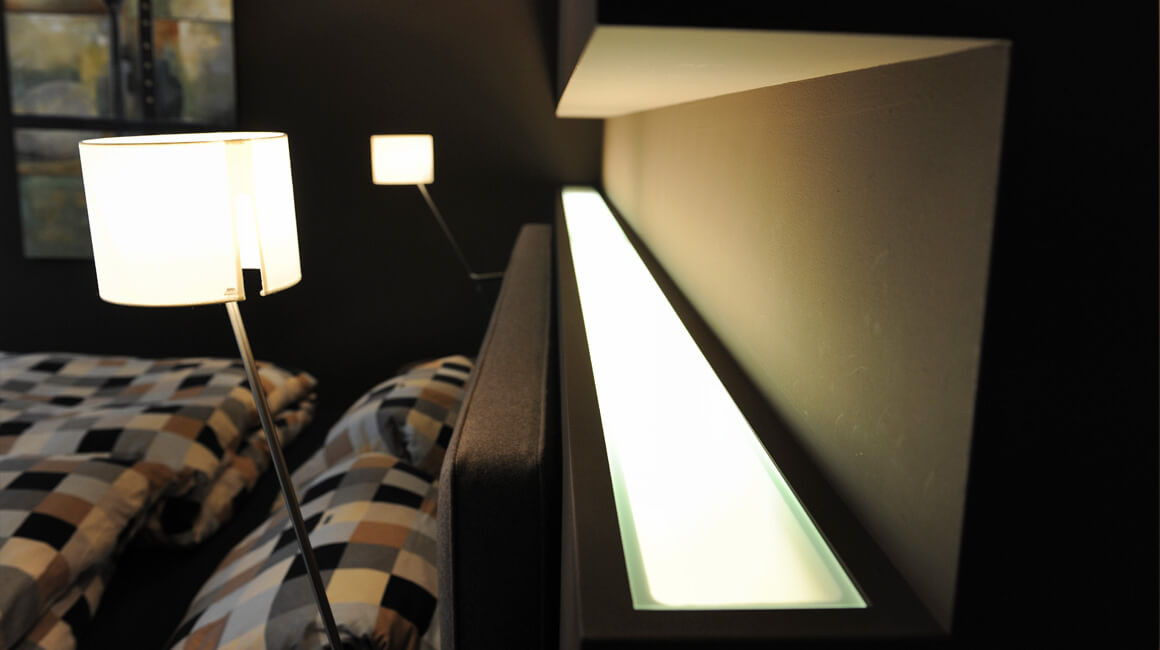 Beispiel Schlafzimmer – individuelle Lösungen rund ums Bett aus dem Tischlermeisterbetrieb Korfmacher.